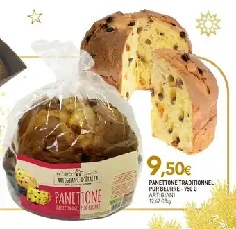 Artigiani panettone traditionnel pur beurre - 750 g