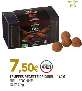 Belledonne truffes recette originel