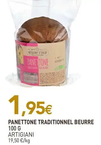 naturéO Artigiani panettone traditionnel beurre offre