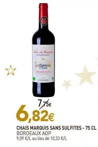 Chais marquis sans sulfites