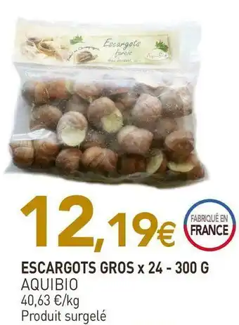 naturéO Aquibio escargots gros x 24 - 300 g offre