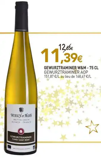 naturéO Gewurztraminer w&m - 75 cl gewurztraminer aop offre
