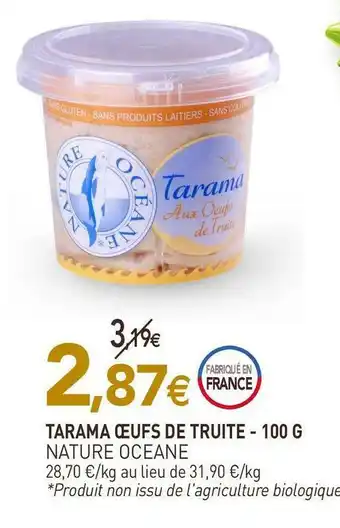 naturéO Nature oceane tarama œufs de truite offre
