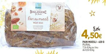 naturéO Pural pain muesli offre