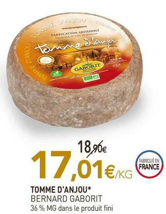 naturéO Bernard gaborit tomme d'anjou offre