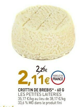 Les petites laiteries crottin de brebis