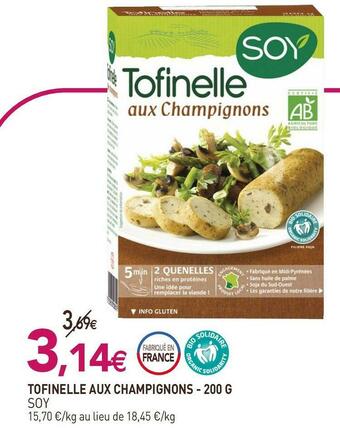 naturéO Soy tofinelle aux champignons offre