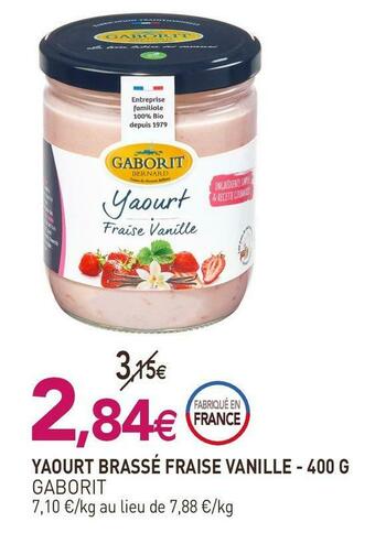 naturéO Gaborit yaourt brassé myrtille cassis offre