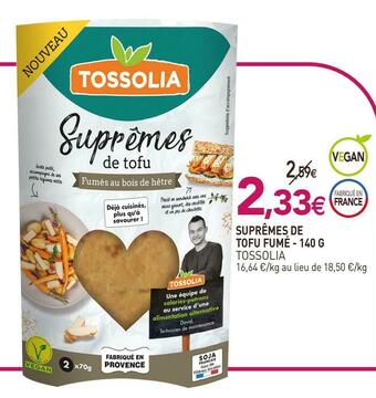 naturéO Tossolia suprêmes de tofu fumé offre