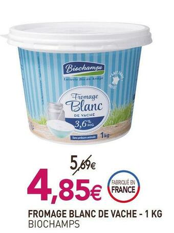 naturéO Biochamps fromage blanc de vache offre