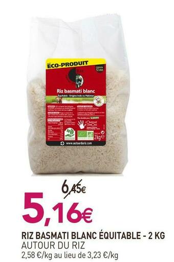 naturéO Autour du riz riz basmati blanc équitable offre