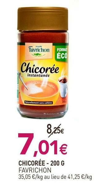 naturéO Favrichon chicorée offre