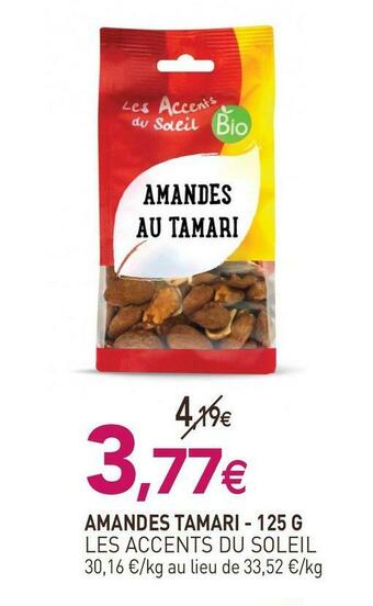 naturéO Les accents du soleil amandes tamari offre