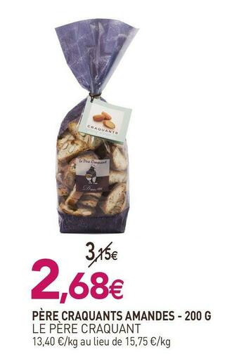 naturéO Le père craquant père craquants amandes - 200 g offre