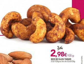 naturéO Tamari noix de cajou offre