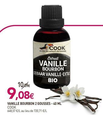 naturéO Cook vanille bourbon 2 gousses offre