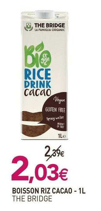 naturéO The bridge boisson riz cacao offre