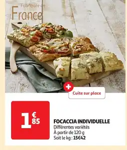 Auchan Focaccia individuelle offre