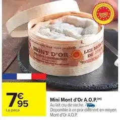 Carrefour Contact Mini mont d'or a.o.p offre