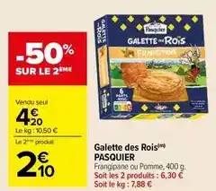Carrefour Contact Pasquier - galette des rois offre