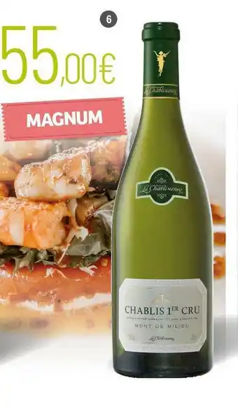 La Vignery Aop chablis premier cru la chablisienne mont de mileu 2016 offre