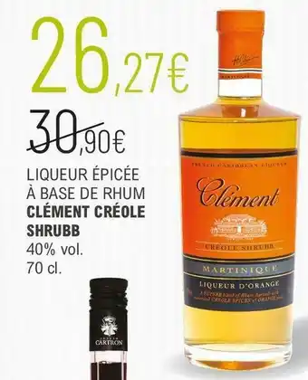 La Vignery Clément créole shrubb liqueur épicée à base de rhum offre