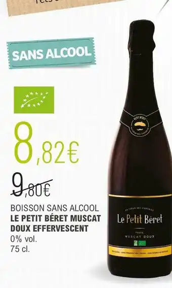 La Vignery Le petit béret muscat boisson sans alcool doux effervescent 0% vol. offre