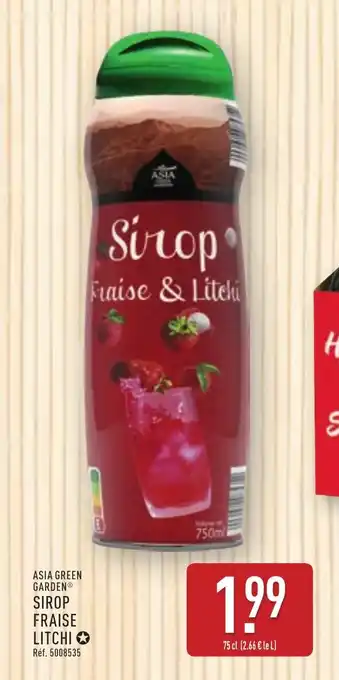 ALDI ASIA GREEN GARDEN Sirop fraise litchi offre