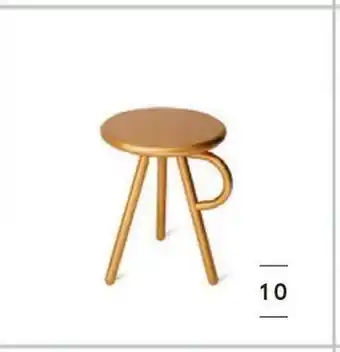 Monoprix Monoprix tabouret doré dutch design offre