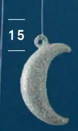 Ornement lune argenté