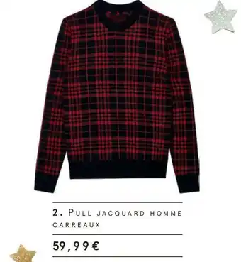 Monoprix Pull jacquard homme carreaux offre