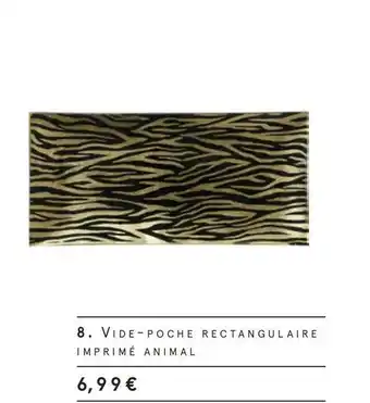 Vide-poche rectangulaire imprimé animal