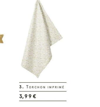 Monoprix Torchon imprimé offre
