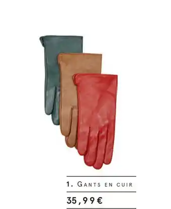 Monoprix Gants en cuir offre
