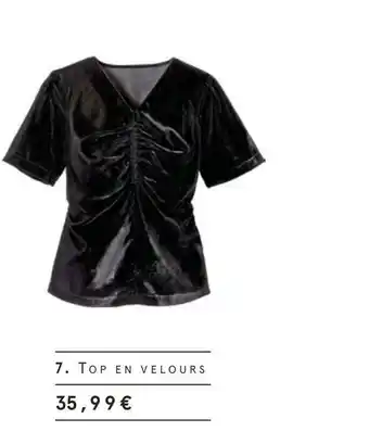 Monoprix Top en velours offre
