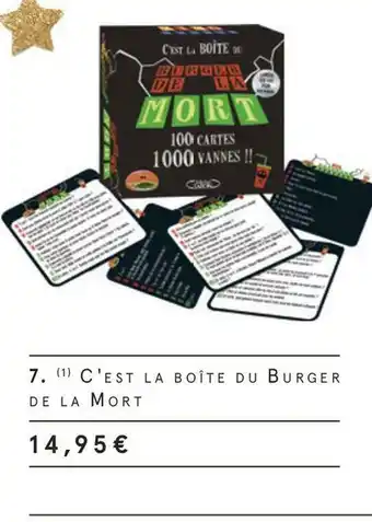 Monoprix Éditions michel lafon c'est la boîte du burger de la mort offre