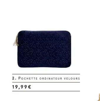 Monoprix Pochette ordinateur velours offre