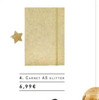 Monoprix Carnet a5 glitter offre