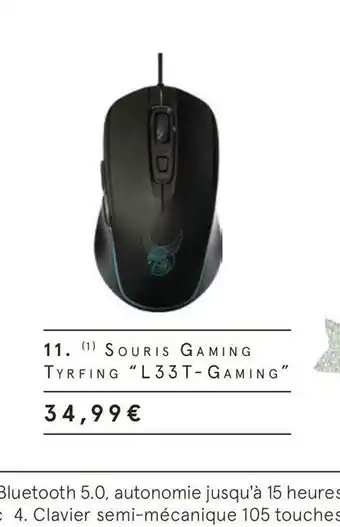Monoprix Souris gaming tyrfing “l33t-gaming” offre
