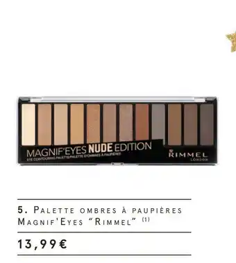 Monoprix Rimmel palette ombres à paupières magnif'eyes offre