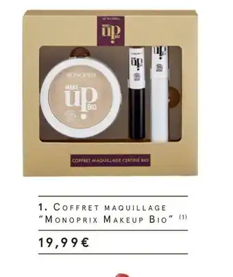 Monoprix Monoprix coffret maquillage bio offre