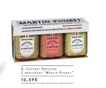 Monoprix Martin pouret coffret prestige 3 moutardes offre