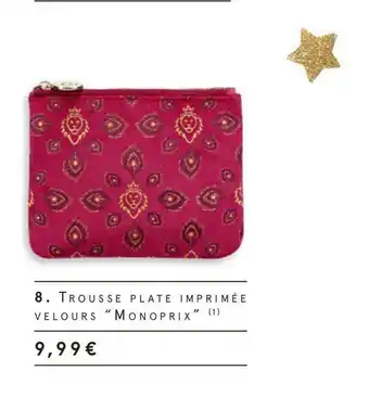 Monoprix Monoprix trousse plate imprimée velours offre
