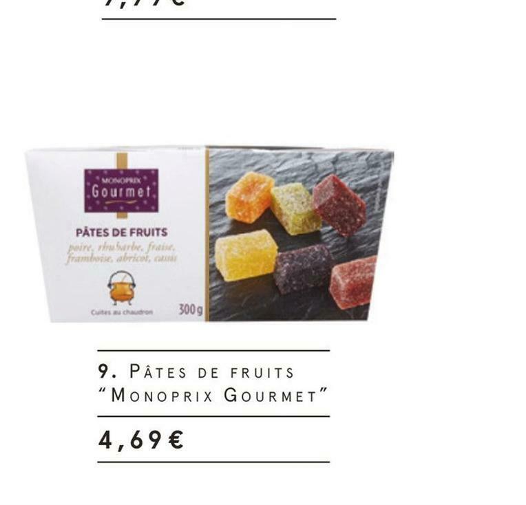 Promo Monoprix gourmet pâtes de fruits chez Monoprix