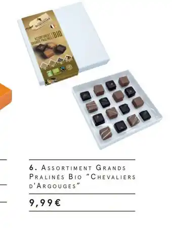 Monoprix Chevaliers d'argouges assortiment grands pralinés bio offre