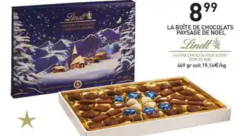 Stokomani Lindt la boîte de chocolats paysage de noël offre