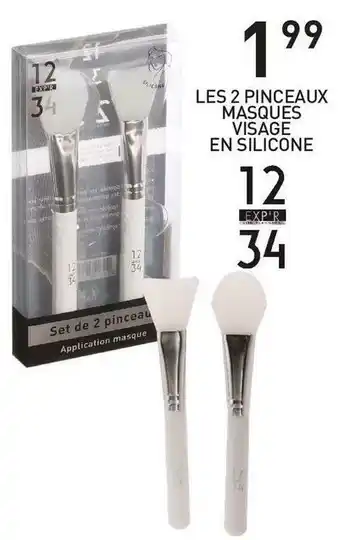 Stokomani Les 2 pinceaux masques visage en silicone offre