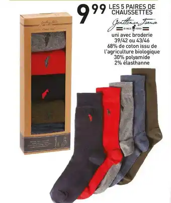 Stokomani Gentleman farmer les 5 paires de chaussettes offre