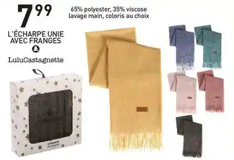 Lulu castagnette l'écharpe unie avec franges