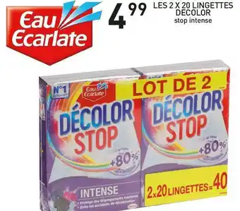 Stokomani Decolor stop les 2 x 20 lingettes offre